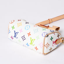 画像をギャラリービューアに読み込む, 新品同様 LOUIS VUITTON ルイヴィトン ナノ スピーディ ハンドバッグ M13391 モノグラム マルチカラー ホワイト 村上隆 中古 4a000704