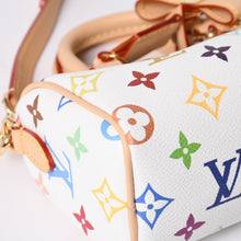 画像をギャラリービューアに読み込む, 新品同様 LOUIS VUITTON ルイヴィトン ナノ スピーディ ハンドバッグ M13391 モノグラム マルチカラー ホワイト 村上隆 中古 4a000704