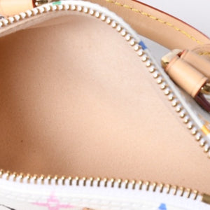 Like new LOUIS VUITTON Nano Speedy Handbag M13391 Monogram Multicolor White Takashi Murakami Used 4a000704