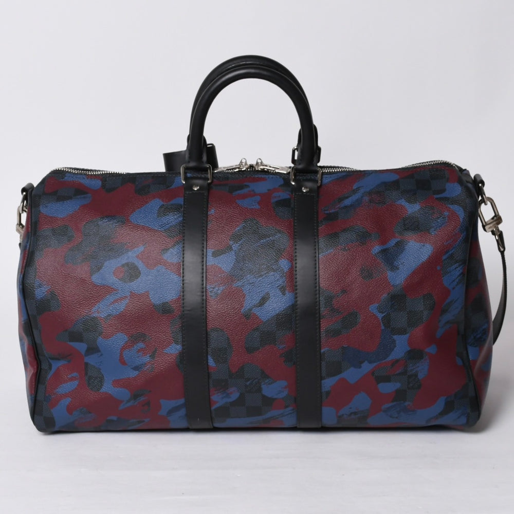 新品同様 LOUIS VUITTON ルイヴィトン ダミエコバルト カモフラージュ キーポル バンドリエール45 N41513 中古 4a000701