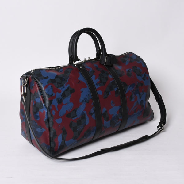 新品同様 LOUIS VUITTON ルイヴィトン ダミエコバルト カモフラージュ キーポル バンドリエール45 N41513 中古 4a000701