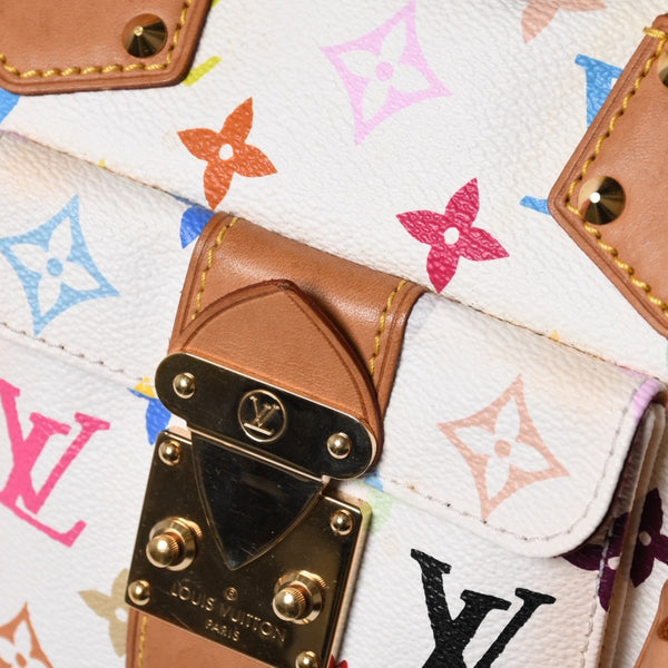 LOUIS VUITTON Speedy 30 Handbag M92643 Monogram Multicolor Takashi Murakami White Good Condition Used 4a000814