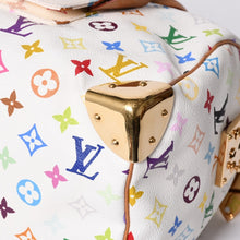 画像をギャラリービューアに読み込む, LOUIS VUITTON ルイヴィトン スピーディ30 ハンドバッグ M92643 モノグラム マルチカラー 村上隆 ホワイト 美品 中古 4a000814