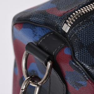 新品同様 LOUIS VUITTON ルイヴィトン ダミエコバルト カモフラージュ キーポル バンドリエール45 N41513 中古 4a000701