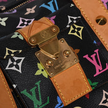 画像をギャラリービューアに読み込む, 極美品 LOUIS VUITTON ルイヴィトン × 村上隆 モノグラムマルチカラー キーポル45 ボストンバッグ ノワール M92640 中古 4a000702