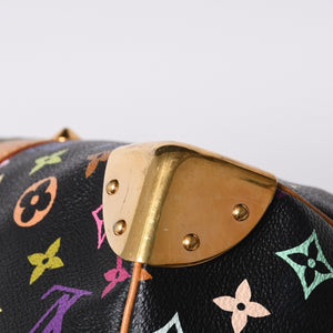 極美品 LOUIS VUITTON ルイヴィトン × 村上隆 モノグラムマルチカラー キーポル45 ボストンバッグ ノワール M92640 中古 4a000702