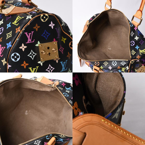 極美品 LOUIS VUITTON ルイヴィトン × 村上隆 モノグラムマルチカラー キーポル45 ボストンバッグ ノワール M92640 中古 4a000702