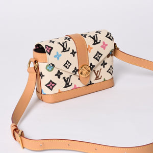 極美品 LOUIS VUITTON ルイヴィトン タイラー モノグラムクラギー エンベロップ ウェアラブル ウォレット クリーム M83346 中古 4a000703