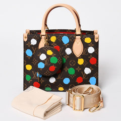 新品同様品 LOUIS VUITTON ルイヴィトン オンサゴーPM 草間彌生 M46380 モノグラム ハンドバッグ ショルダーバッグ 2way 中古 4a007157