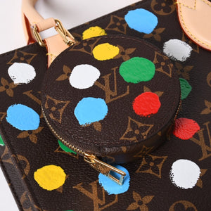 新品同様品 LOUIS VUITTON ルイヴィトン オンサゴーPM 草間彌生 M46380 モノグラム ハンドバッグ ショルダーバッグ 2way 中古 4a007157