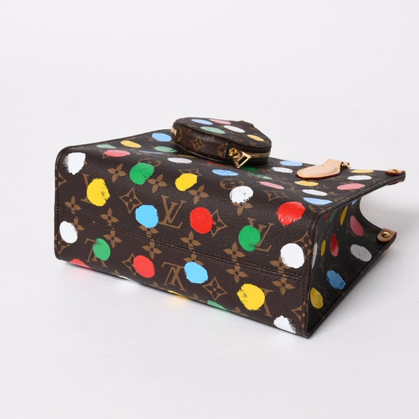 新品同様品 LOUIS VUITTON ルイヴィトン オンサゴーPM 草間彌生 M46380 モノグラム ハンドバッグ ショルダーバッグ 2way 中古 4a007157