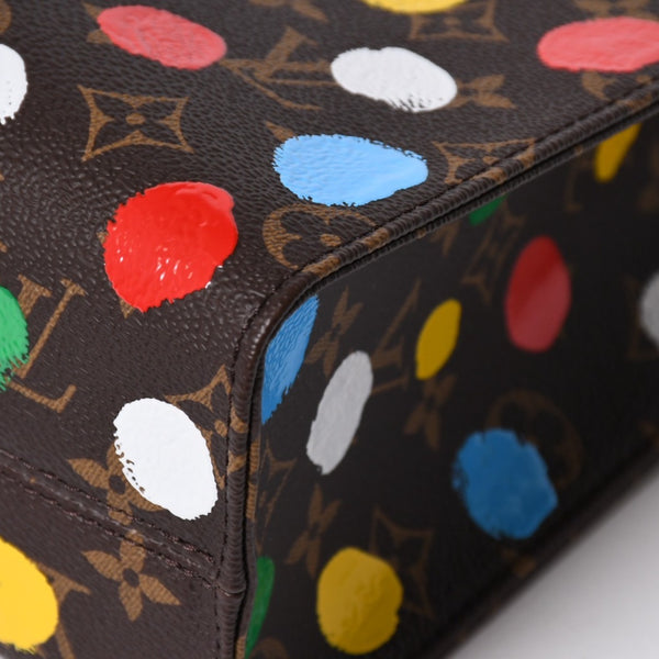 新品同様品 LOUIS VUITTON ルイヴィトン オンサゴーPM 草間彌生 M46380 モノグラム ハンドバッグ ショルダーバッグ 2way 中古 4a007157
