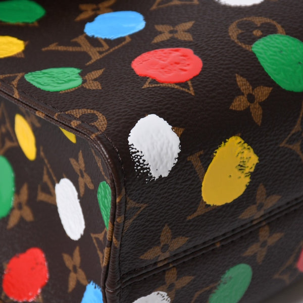 新品同様品 LOUIS VUITTON ルイヴィトン オンサゴーPM 草間彌生 M46380 モノグラム ハンドバッグ ショルダーバッグ 2way 中古 4a007157