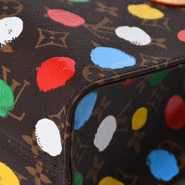 新品同様品 LOUIS VUITTON ルイヴィトン オンサゴーPM 草間彌生 M46380 モノグラム ハンドバッグ ショルダーバッグ 2way 中古 4a007157