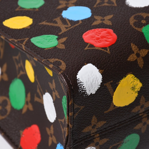 新品同様品 LOUIS VUITTON ルイヴィトン オンサゴーPM 草間彌生 M46380 モノグラム ハンドバッグ ショルダーバッグ 2way 中古 4a007157