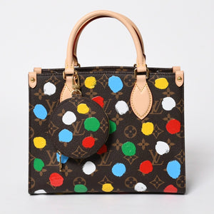 新品同様品 LOUIS VUITTON ルイヴィトン オンサゴーPM 草間彌生 M46380 モノグラム ハンドバッグ ショルダーバッグ 2way 中古 4a007157