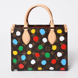新品同様品 LOUIS VUITTON ルイヴィトン オンサゴーPM 草間彌生 M46380 モノグラム ハンドバッグ ショルダーバッグ 2way 中古 4a007157