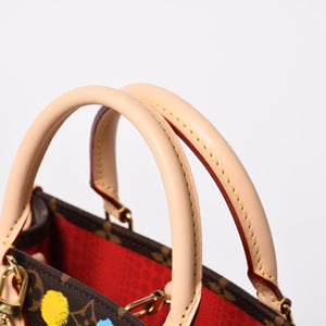 新品同様品 LOUIS VUITTON ルイヴィトン オンサゴーPM 草間彌生 M46380 モノグラム ハンドバッグ ショルダーバッグ 2way 中古 4a007157