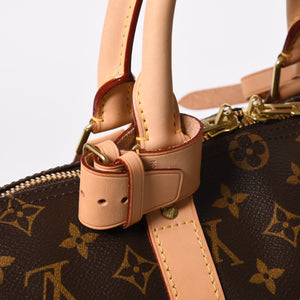 極美品 LOUIS VUITTON ルイヴィトン ボストンバッグ キーポルバンドリエール45 モノグラム M41418 ブラウン ゴールド金具 中古 4a007153