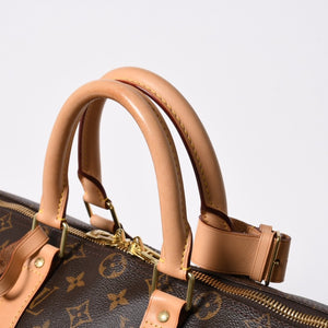 極美品 LOUIS VUITTON ルイヴィトン ボストンバッグ キーポルバンドリエール45 モノグラム M41418 ブラウン ゴールド金具 中古 4a007153