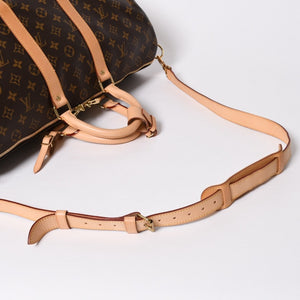 極美品 LOUIS VUITTON ルイヴィトン ボストンバッグ キーポルバンドリエール45 モノグラム M41418 ブラウン ゴールド金具 中古 4a007153