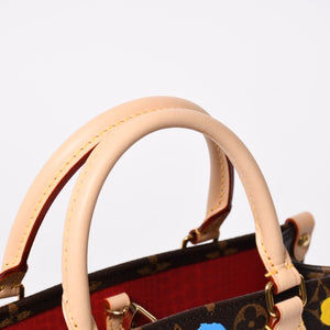 新品同様品 LOUIS VUITTON ルイヴィトン オンサゴーPM 草間彌生 M46380 モノグラム ハンドバッグ ショルダーバッグ 2way 中古 4a007157