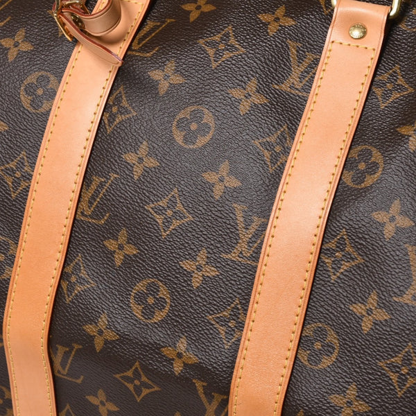 極美品 LOUIS VUITTON ルイヴィトン ボストンバッグ キーポルバンドリエール45 モノグラム M41418 ブラウン ゴールド金具 中古 4a007153