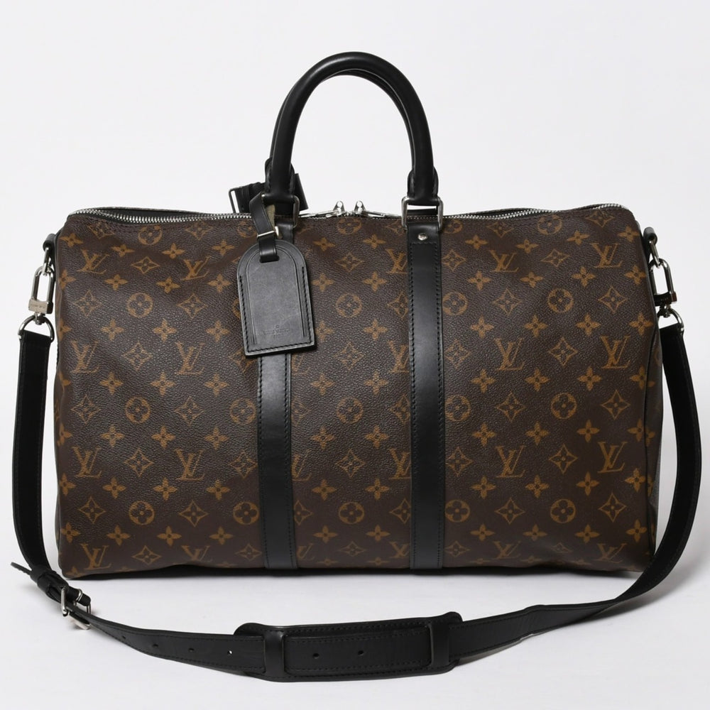 極美品 LOUIS VUITTON ルイヴィトン ボストンバッグ キーポルバンドリエール45 モノグラム M41418 ブラウン ゴールド金具 中古 4a007153