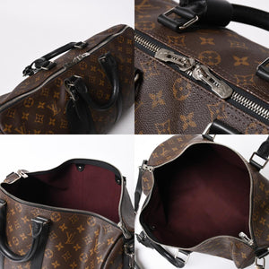 極美品 LOUIS VUITTON ルイヴィトン ボストンバッグ キーポルバンドリエール45 モノグラム M41418 ブラウン ゴールド金具 中古 4a007153