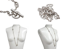 Load image into Gallery viewer, HERMES エルメス シェーヌダンクル ロング ネックレス 新型 ファランドール 10ポイントチャーム 20C049831 Ag925 71.7g 美品 中古 4b000778