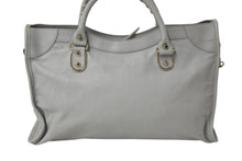 画像をギャラリービューアに読み込む, BALENCIAGA バレンシアガ The City ザ シティ ハンドバッグ ワンショルダー 2WAY 115748 レザー グレー 美品 中古 4b000078