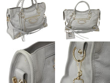 画像をギャラリービューアに読み込む, BALENCIAGA バレンシアガ The City ザ シティ ハンドバッグ ワンショルダー 2WAY 115748 レザー グレー 美品 中古 4b000078