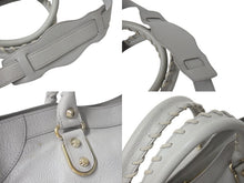 画像をギャラリービューアに読み込む, BALENCIAGA バレンシアガ The City ザ シティ ハンドバッグ ワンショルダー 2WAY 115748 レザー グレー 美品 中古 4b000078