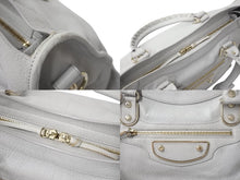 画像をギャラリービューアに読み込む, BALENCIAGA バレンシアガ The City ザ シティ ハンドバッグ ワンショルダー 2WAY 115748 レザー グレー 美品 中古 4b000078