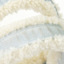 Load image into Gallery viewer, UGG×TELFAR アグ×テルファー ミディアム ショッパー2WAY バッグ 1123205 ホワイト ライトブルー スウェード コットンツイル シルバー金具 美品 中古 4b007808