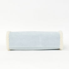 Load image into Gallery viewer, UGG×TELFAR アグ×テルファー ミディアム ショッパー2WAY バッグ 1123205 ホワイト ライトブルー スウェード コットンツイル シルバー金具 美品 中古 4b007808