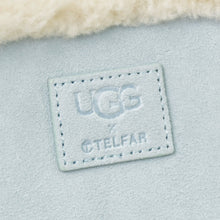 Load image into Gallery viewer, UGG×TELFAR アグ×テルファー ミディアム ショッパー2WAY バッグ 1123205 ホワイト ライトブルー スウェード コットンツイル シルバー金具 美品 中古 4b007808