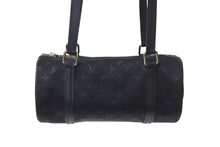 Load image into Gallery viewer, LOUIS VUITTON ルイヴィトン リトルパピヨン ハンドバッグ M92352 モノグラム サテン レザー ブラック シルバー金具 美品 中古 4b000817