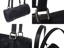 Load image into Gallery viewer, LOUIS VUITTON ルイヴィトン リトルパピヨン ハンドバッグ M92352 モノグラム サテン レザー ブラック シルバー金具 美品 中古 4b000817