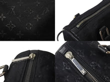 Load image into Gallery viewer, LOUIS VUITTON ルイヴィトン リトルパピヨン ハンドバッグ M92352 モノグラム サテン レザー ブラック シルバー金具 美品 中古 4b000817
