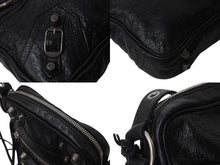 画像をギャラリービューアに読み込む, BALENCIAGA バレンシアガ ルカゴールXS ショルダーバッグ 719065 2020S ブラック ラムスキン シルバー金具 美品 中古 4b000843