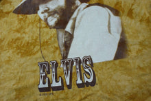 画像をギャラリービューアに読み込む, VINTAGE ヴィンテージ 00's ELVIS エルビス プリント 半袖Ｔシャツ イエロー ALSTYLE 2000年 美品 中古 4b000892