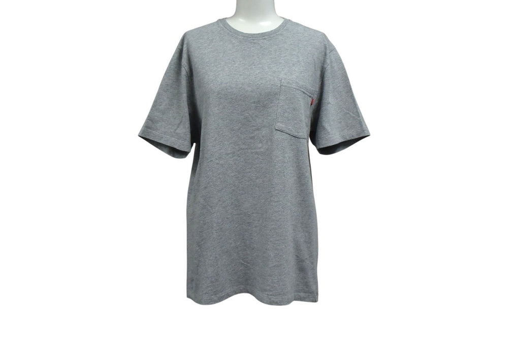 Very Good Condition S/DOUBLE Pocket Short Sleeve T-Shirt Gray Cotton Sean Stussy Tops Print Size S Used 4b000896