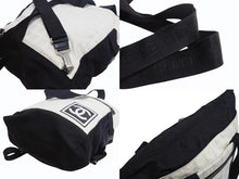 Load image into Gallery viewer, CHANEL シャネル スポーツライン リュック デイパック 2way ブラック ホワイト ナイロン キャンバス 美品 中古 4b000969
