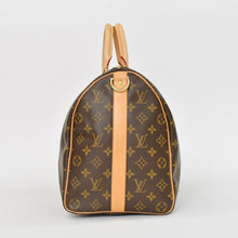 画像をギャラリービューアに読み込む, LOUIS VUITTON ルイヴィトン キーポル バンドリエール45 ボストンバッグ M41418 モノグラム ブラウン ゴールド金具 美品 中古 4b010060