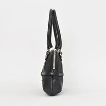 画像をギャラリービューアに読み込む, 極美品 GUCCI グッチ インターロッキング ハンドバック 114882 001998 キャンバス レザー ブラック シルバー金具 中古 4b010069