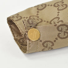 画像をギャラリービューアに読み込む, GUCCI グッチ 折りたたみ傘 アンブレラ GG柄 総柄 ポリエステル ウッド ベージュ ブラウン イタリア製 美品 中古 4b010120