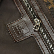 画像をギャラリービューアに読み込む, FENDI フェンディ マンマバケット ワンショルダーバッグ 26424 ズッカ柄 キャンバス レザー ブラウン シルバー金具 美品 中古 4b010199