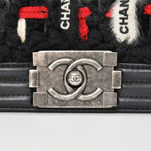 画像をギャラリービューアに読み込む, CHANEL シャネル ボーイシャネル20 チェーンショルダーバッグ A67085 23番台 ココマーク ツイード レザー ブラック 美品 中古 4b010203