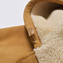 画像をギャラリービューアに読み込む, 極美品 PRADA プラダ シアリングボンバージャケット 58A086 1ZXR F036F レザー ムートン コニャク ブラウン シルバー 金具 サイズ 36 中古 4b010217